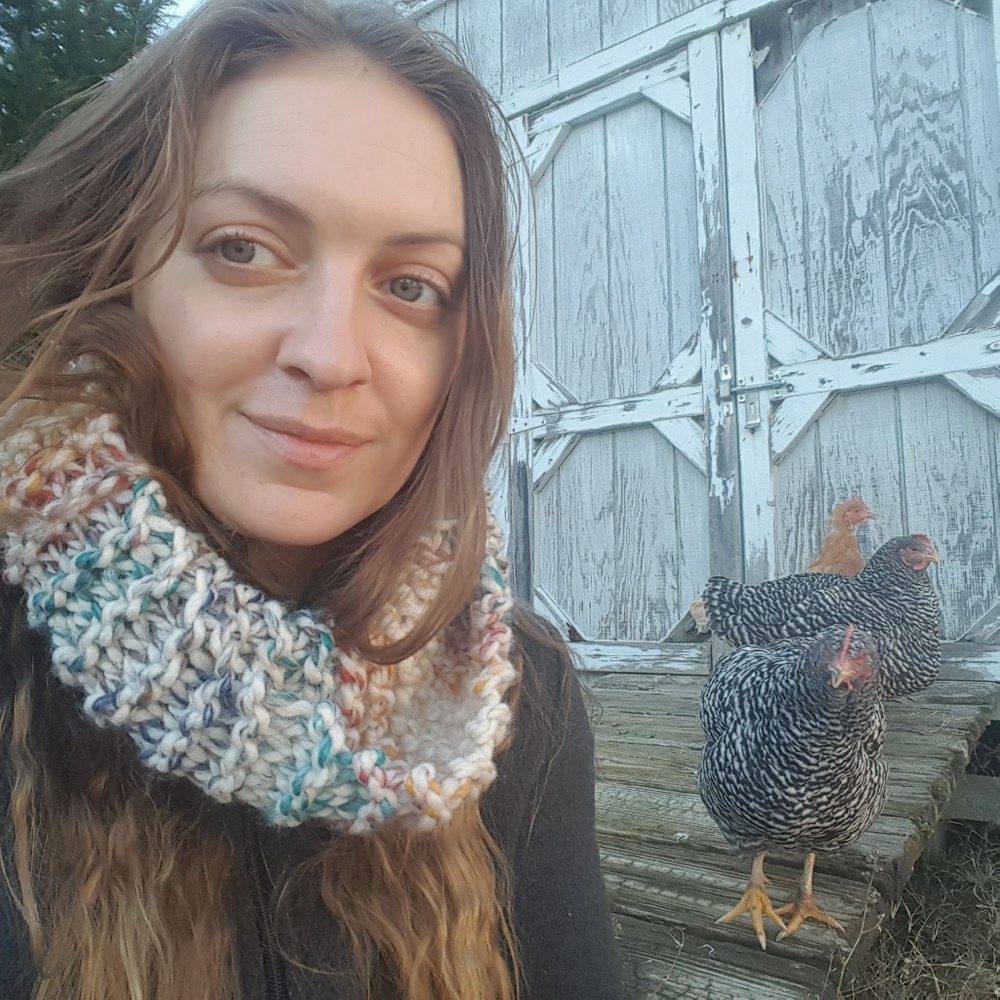 Muff Hand knit Neckwarmer Scarf Gaitor Wool Blend - Picture 2 of 8
